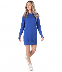 Sweatshirt dress made of cotton