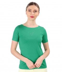 Blouse made of fine elastic jersey