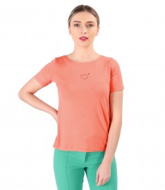 Blouse made of fine elastic jersey