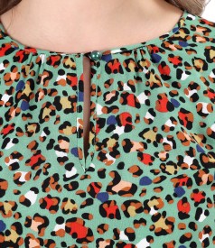 Elegant printed viscose blouse