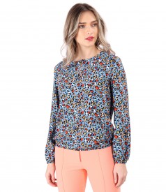 Elegant printed viscose blouse