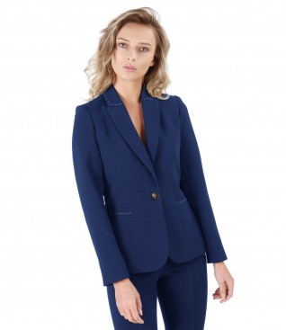 Office jacket made of elastic fabric