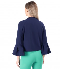 Elegant jacket with peplum cuffs