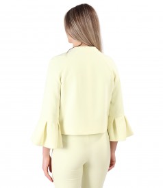 Elegant jacket with peplum cuffs