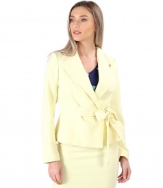 Office jacket with waist cord