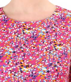 Blouse made of printed elastic cotton