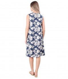 Casual dress made of tencel printed with floral motifs