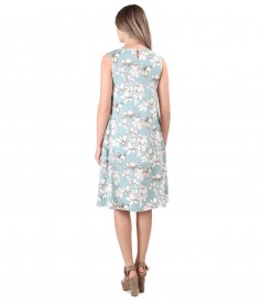 Casual dress made of tencel printed with floral motifs