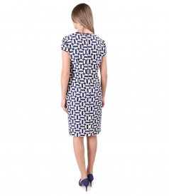 Elegant viscose dress with linen