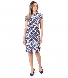 Elegant viscose dress with linen