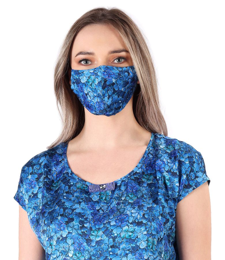 Reusable printed satin mask