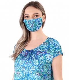 Reusable printed satin mask