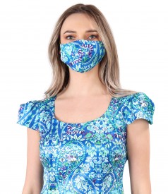 Reusable printed satin mask