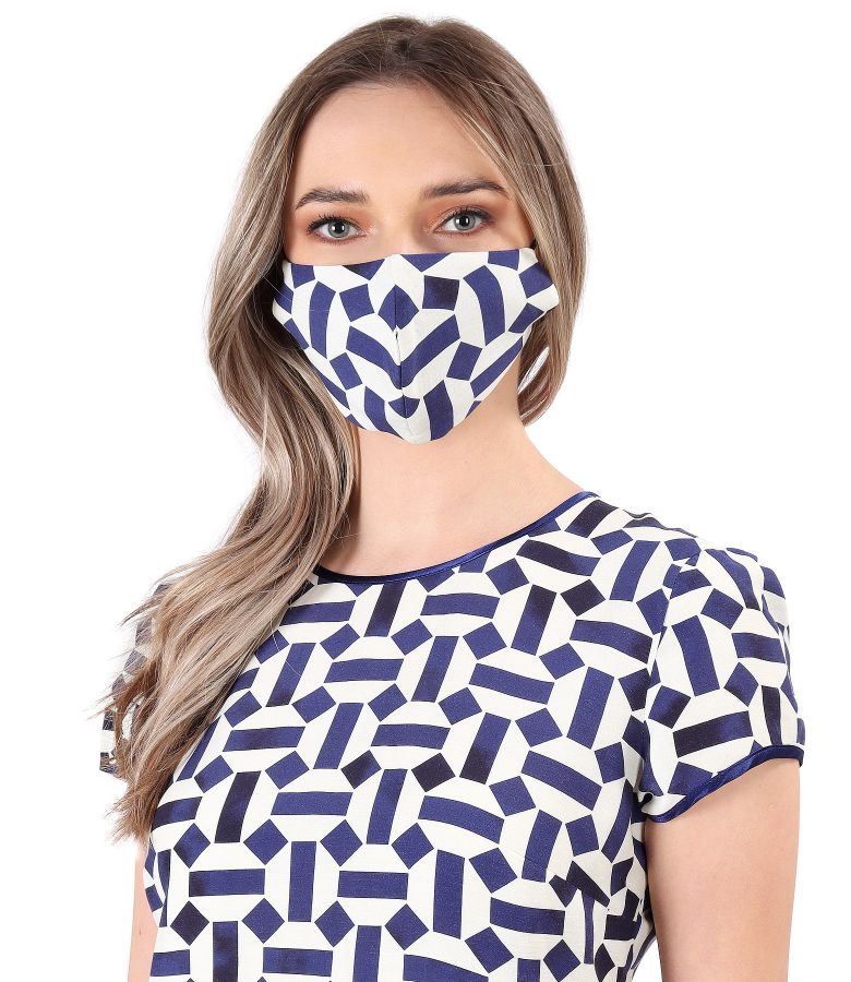 Reusable printed viscose mask