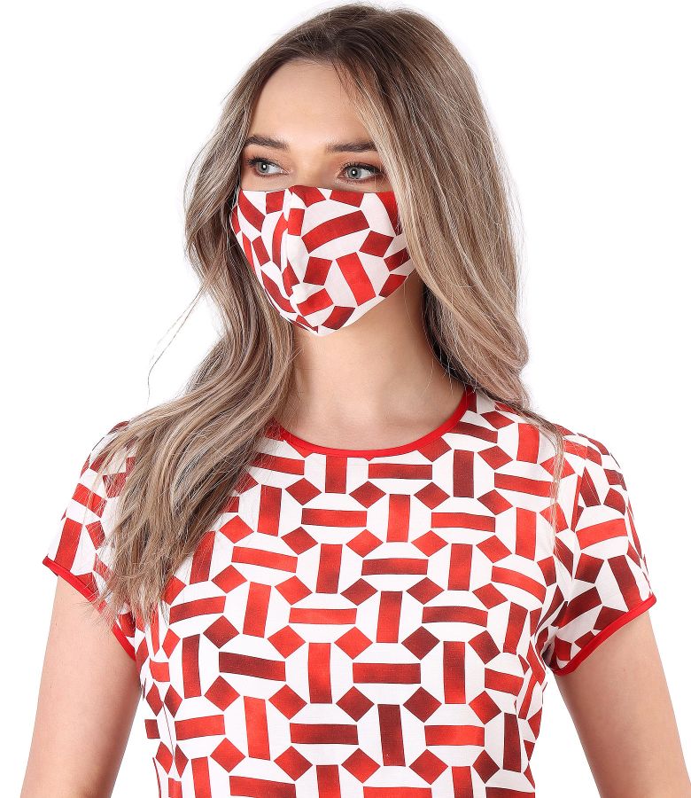 Reusable printed viscose mask