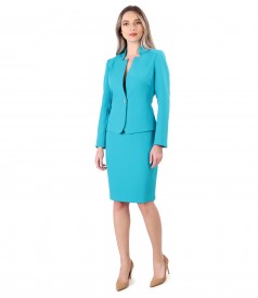 Office women suit with jacket and tapered skirt
