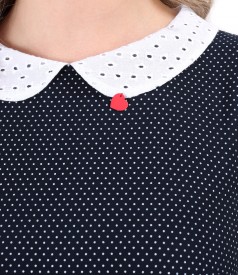 Viscose dress printed with dots
