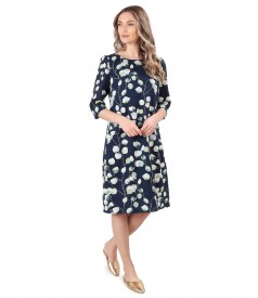 Casual cotton dress with viscose