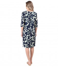 Casual cotton dress with viscose