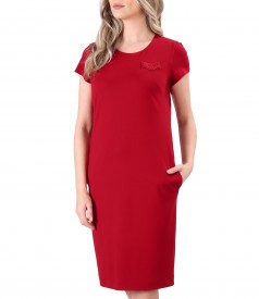 Elastic jersey elegant dress