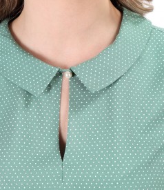 Viscose blouse printed with dots