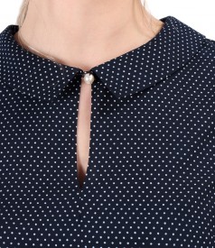 Viscose blouse printed with dots