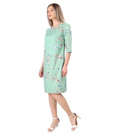 Casual cotton dress with viscose