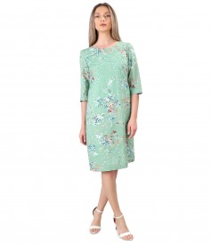 Casual cotton dress with viscose