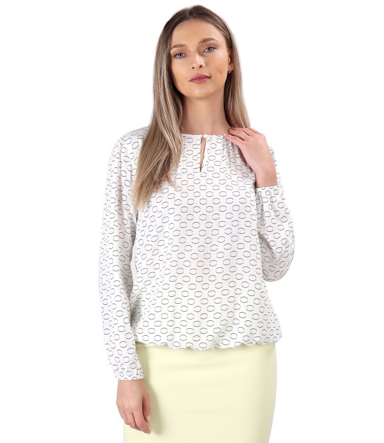 Viscose blouse printed with circles