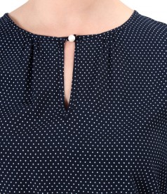 Viscose blouse printed with dots