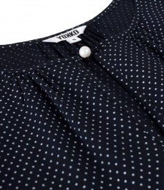 Viscose blouse printed with dots