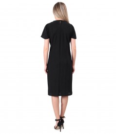 Elegant viscose dress with metallic thread