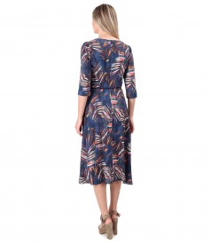 Viscose dress printed with floral motifs