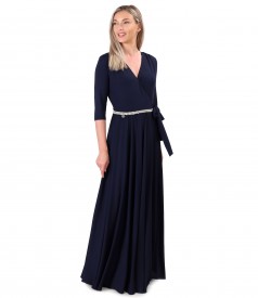 Long dress made of bamboo velvety elastic jersey