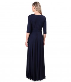 Long dress made of bamboo velvety elastic jersey