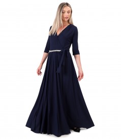 Long dress made of bamboo velvety elastic jersey