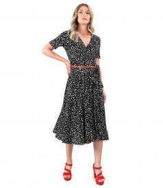 Midi dress made of viscose elastic jersey