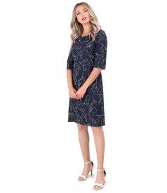 Casual cotton dress with viscose