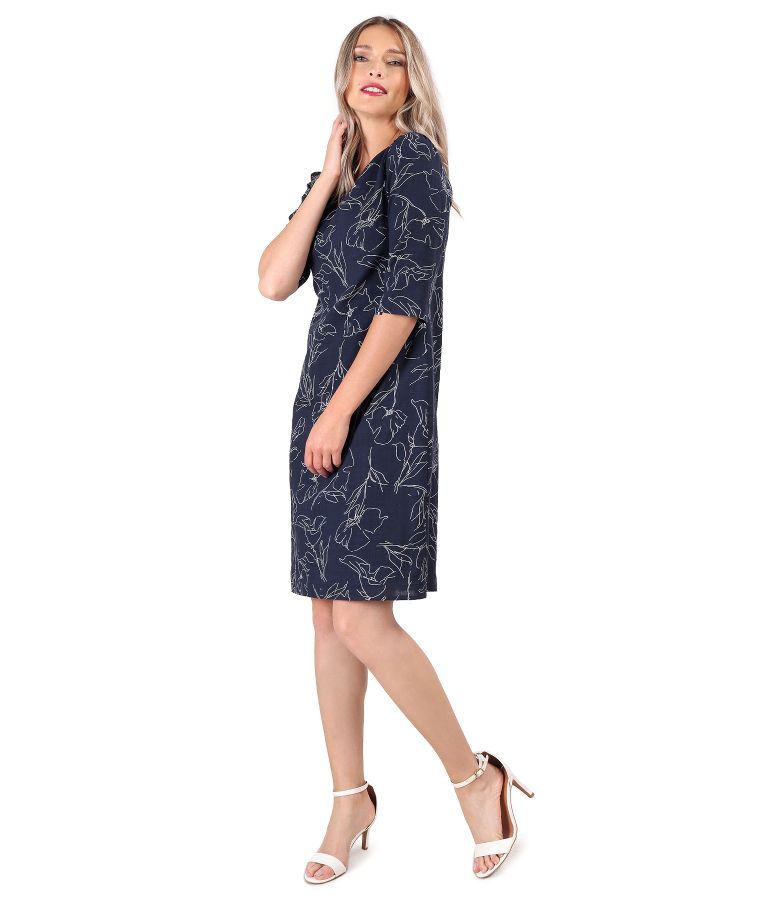 Casual cotton dress with viscose
