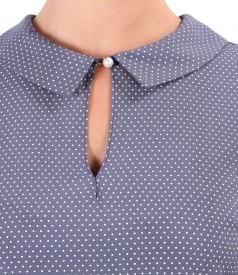Viscose blouse printed with dots
