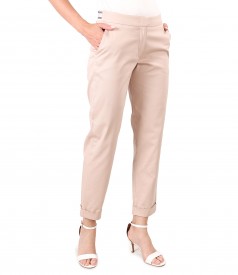 Textured cotton pants