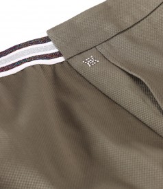 Textured cotton pants