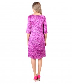 Casual dress made of natural silk with floral motifs