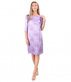 Casual dress made of natural silk with floral motifs