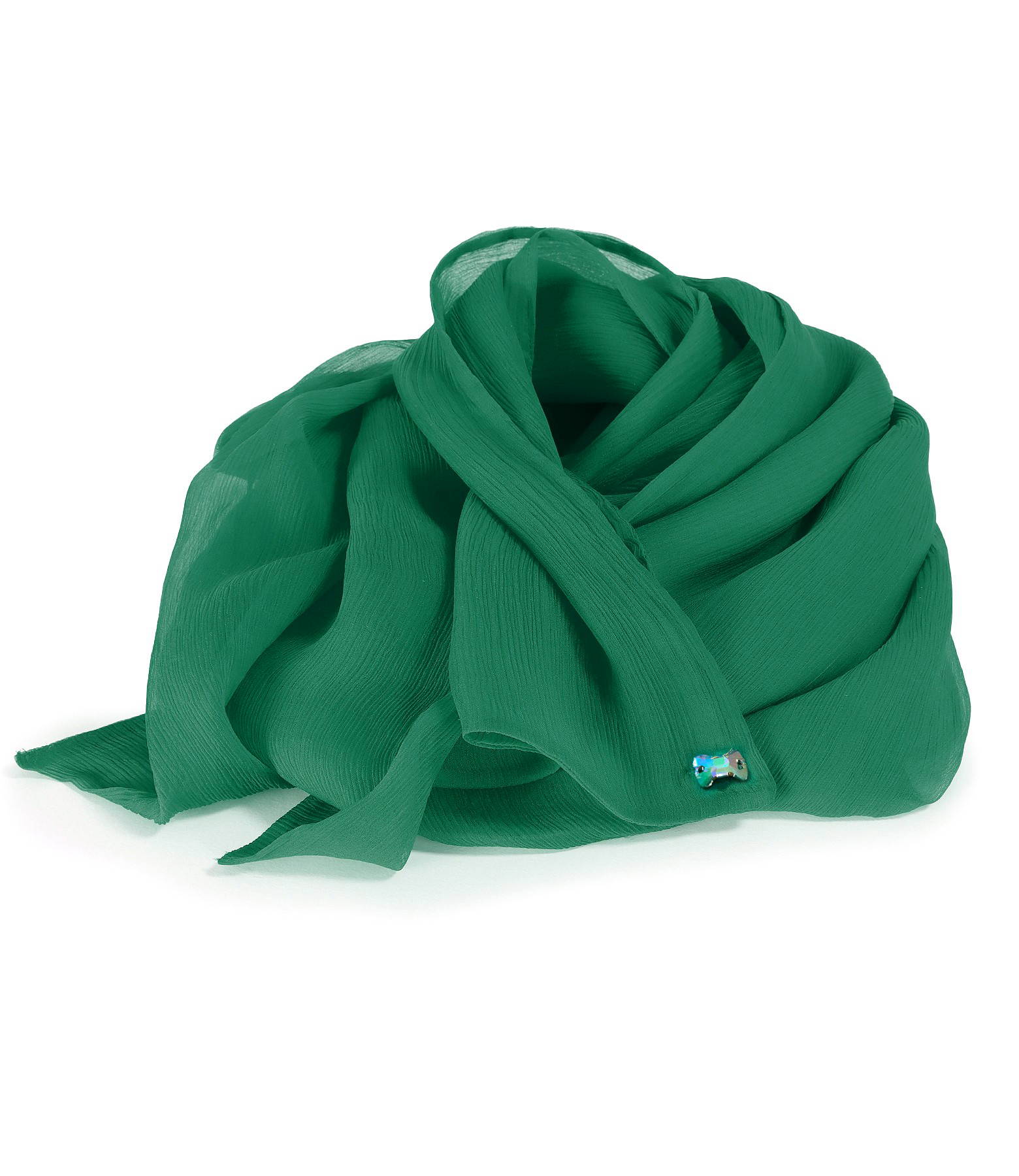 Natural silk chiffon shawl