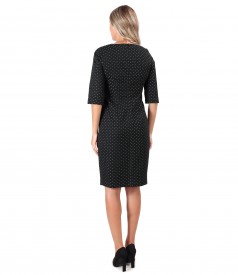 Thick brocade cotton office dress