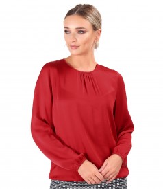 Elegant viscose satin blouse