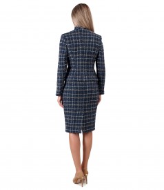 Office women suit with skirt and jacket made of wool and alpaca