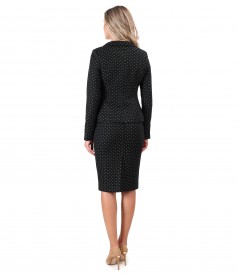 Office women suit with thick cotton skirt and jacket