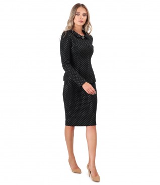 Office women suit with thick cotton skirt and jacket